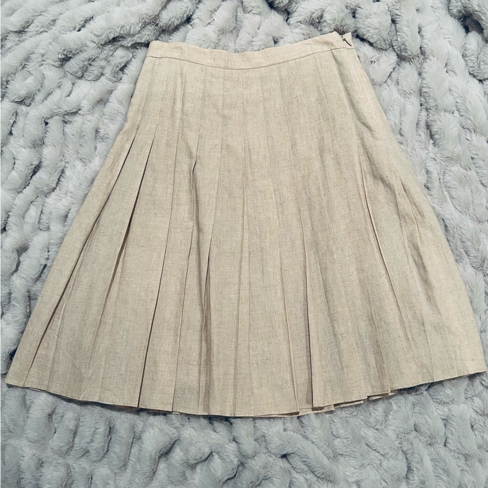 Apostrophe Cream A-Line Skirt